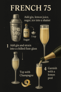 フレンチ75の作り方